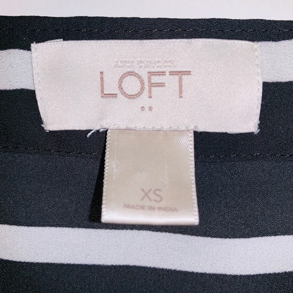 LOFT Striped Nautical Boat Neck Blouse :: XS - Picture 4 of 4
